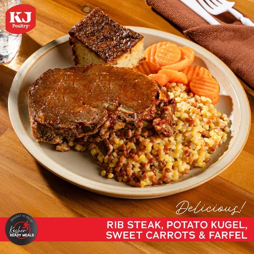 Miniatura 3 de KJ Poultry Kosher Ready Meals – Variedad de carne de res (4 unidades) preparada Entree totalmente cocida, estable en el microondas, cena, viajes