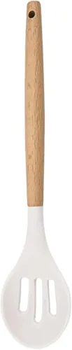 Miniatura 13 de 1 cucharón de sopa de silicona blanca con mango de madera, utensilios de cocina resistentes al calor, cuchara grande antiadherente para servir 1