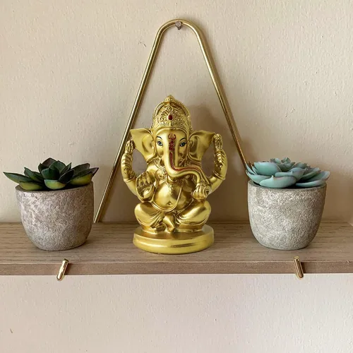 Miniatura 3 de alikiki Estatuas hindúes de Dios Señor Ganesha – 5 pulgadas de alto, india, Dios Ganesha, ídolo para el hogar, decoración de mandir Pooja, figura