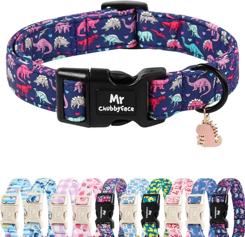 Miniatura 32 de MR.CHUBBYFACE· Collar de perro de primavera y verano, lindos collares de perro de limón verde, collar ajustable de tela natural suave para perros