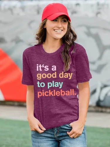 Miniatura 2 de Pickleball Shirts Women Pickleball Paddle Graphic Tee Pickleball Lovers Gifts T Shirts Casual Short Sleeve Tops