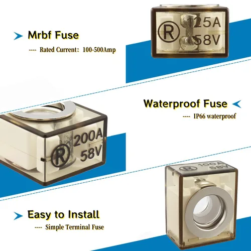 Miniatura 3 de Fusibles de Terminal MRBF - 100 Amperios 58V CC Máx/IP66 Impermeables para Barcos, Marina, Casas Rodantes, Sistemas Solares - Protección contra