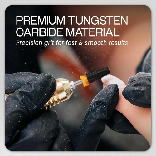 Miniatura 4 de PANA Broca de carburo de uñas 5 en 1 con vástago de 3/32 pulgadas - (triple grueso - 2X grano grueso, DLC negro) - uso de rotación bidireccional