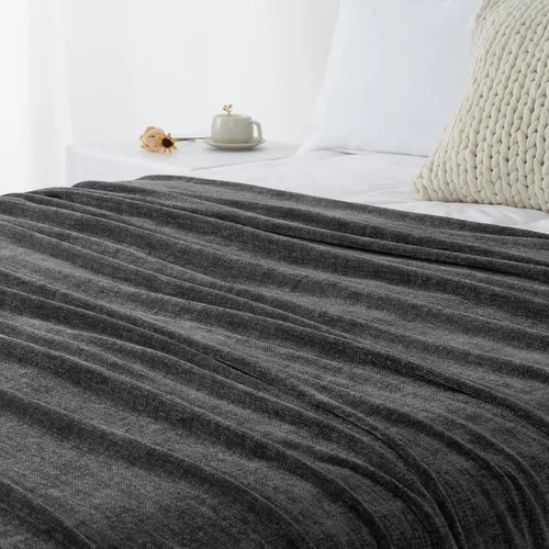 Miniatura 9 de Manta Chenille para sofá, 50" x 60", manta suave y acogedora con borlas de flecos para cama, sofá y silla, manta bohemia tejida ligera decorativa
