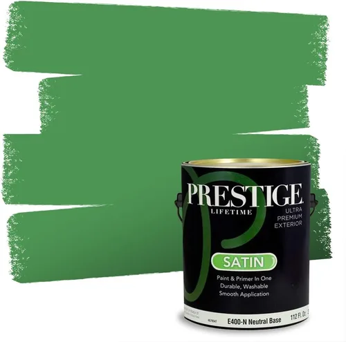Miniatura 207 de PRESTIGE Pintura exterior e imprimación en uno, aloe, plano, 1 galón