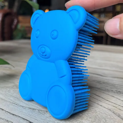 Miniatura 24 de Cepillo sensorial prémium para niños o autismo, limpiador corporal de silicona suave, 2 en 1, cepillos sensoriales para terapia ocupacional, esponja