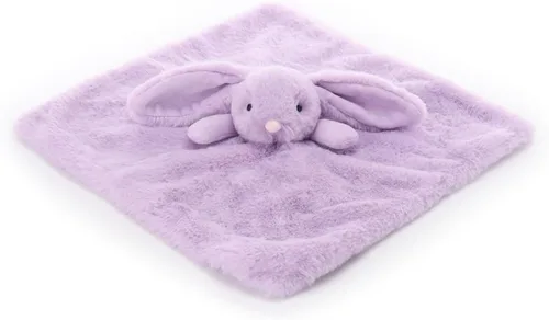 Miniatura 5 de Manta de seguridad de felpa con diseño de conejo púrpura de Apricot Lamb, manta de personaje para guardería de bebé, lujoso snuggler de peluche