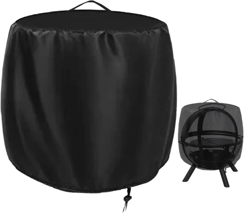 Miniatura 17 de Cubierta rectangular para fogata, impermeable, para mesa de fuego de gas propano al aire libre, 28 pulgadas de largo x 28 pulgadas de ancho x 24