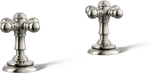 Miniatura 16 de KOHLER K-98068-3-BL Artifacts - Manijas de grifo para lavabo de baño, cruz, metal premium para mayor durabilidad, color negro mate