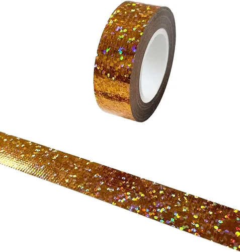 Miniatura 4 de Cinta Washi de Lámina de Oro Rosa Premium Metálica Autoadhesiva de Enmascarar para Decoración de Pared, Manualidades, Álbumes de Recortes, Bordes