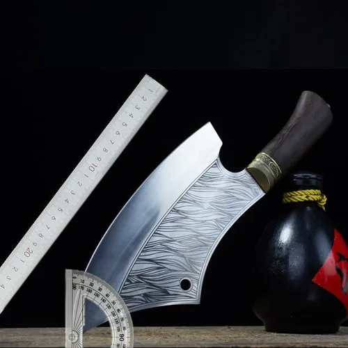 Miniatura 2 de Cuchillo de carnicero de carne, cuchillo picador de 10 pulgadas, cuchillo afilado para chefs de carnicero, machete Longquan, cuchillo de cocina