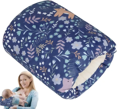 Miniatura 16 de Almohada de brazo de lactancia para bebé, almohadas de brazo de lactancia para lactancia materna, algodón suave para recién nacidos, más apoyo