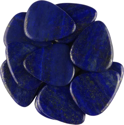 Miniatura 38 de Púa de guitarra o bajo de Obsidiana de Caoba en vidrio volcánico - 3.0 mm de calibre ultra pesado - Forma 351 - Púa exótica artesanal de gema