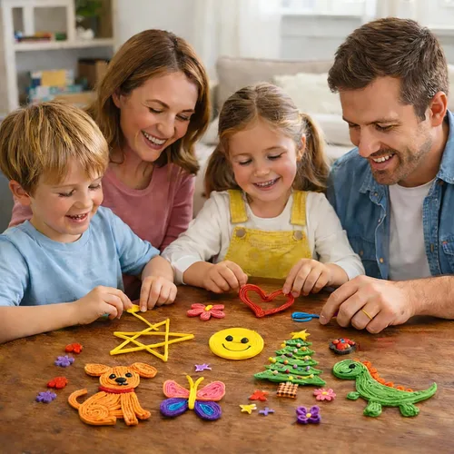 Miniatura 3 de 500 varillas Wiky para niños – Varillas de hilo de cera sensorial sin desorden para niños pequeños, juguetes de viaje para viajes por carretera