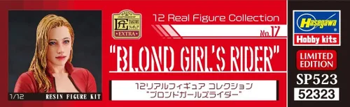 Miniatura 7 de Hasegawa SP523 1/12 Colección de figuras reales No.17 Blonde Girls Rider - Kit de resina sin pintar
