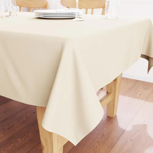 Miniatura 44 de Encasa XO Mantel rectangular de lona de algodón de 56 x 72 pulgadas, lavable a máquina, mantel amarillo Sunbeam para comedor en interiores y Rayo