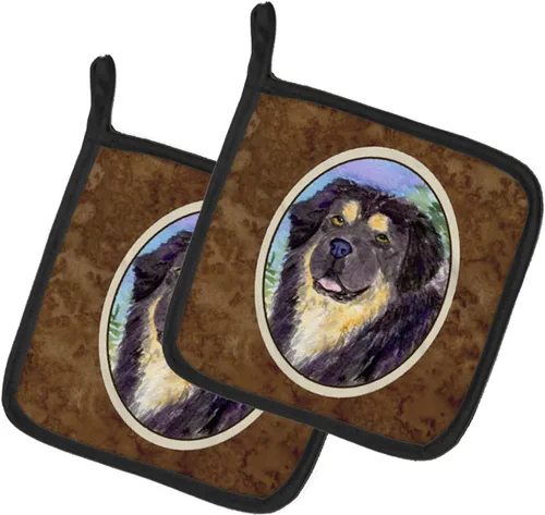 Miniatura 312 de Caroline's Treasures SS8617PTHD - Juego de soportes para ollas de cocina resistentes al calor, almohadillas calientes para horno para cocinar, Husky
