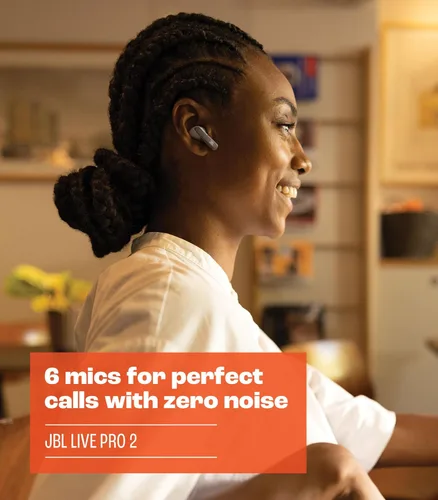Miniatura 5 de JBL Live Pro 2 - Auriculares inalámbricos verdaderos con cancelación de ruido, hasta 40 horas de reproducción con carga inalámbrica, 6 micrófonos