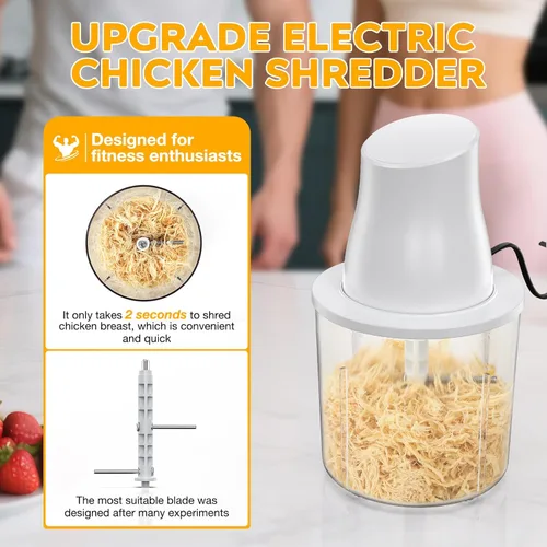 Miniatura 3 de Herramienta Eléctrica Trituradora de Pollo: Herramienta Trituradora de Carne Multifuncional de Presión para Operar de 250W con Gran Capacidad