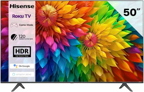 Hisense Serie R 50 Pulgadas Clase 4K Ultra HD 2160P LED Smart Roku TV con Modo de Juego HDR Funciona con Asistente de Google y Alexa