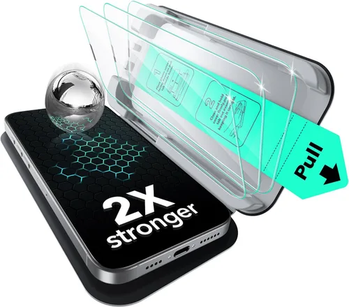 Miniatura 9 de ESR Paquete de 3 protectores de pantalla para iPhone 17 Pro Max, grado militar a prueba de roturas, dureza 9H, vidrio templado de cobertura completa