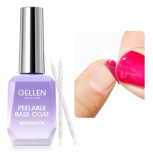 Miniatura 12 de GELLEN 20 ml de gel base y capa superior, capa superior brillante libre de hema y capa base para esmalte de uñas de gel, esmalte de uñas