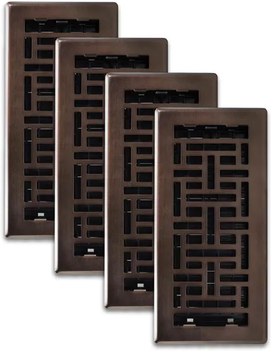 Miniatura 13 de Decor Grates Registro de suelo oriental AJH412-RB, 4 x 12 pulgadas, acabado de bronce frotado bronce (Rubbed Bronze Finish)