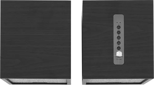 Miniatura 9 de Crosley S200A-BK 4" Altavoces estéreo activos con alimentación Bluetooth, conexiones ópticas, USB y Aux, negro