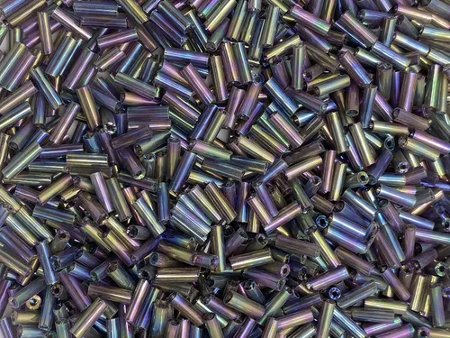Miniatura 16 de Cuentas de corneta checa 40 gr / 1.4 oz Tubo de vidrio tamaño #3 0.276 in (mezcla surtida)