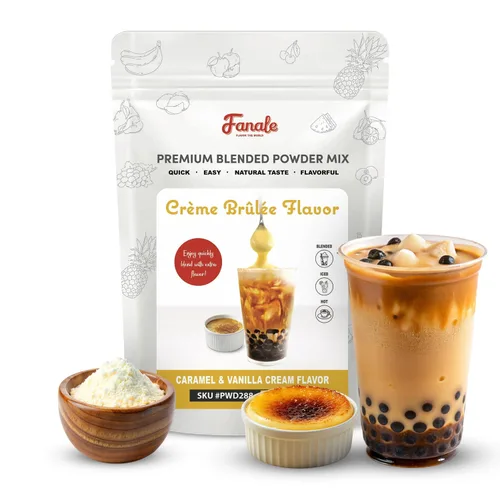 Miniatura 26 de Fanale Té en polvo con leche de azúcar morena Okinawa prémium Polvo saborizante de té de burbujas, perfecto para hornear, batidos y bebidas, 2.2