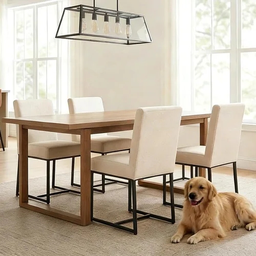 Miniatura 13 de HNY Juego de 2 sillas de cocina modernas, silla de cocina y comedor de cuero PU, silla de comedor tapizada silla auxiliar con marco de metal