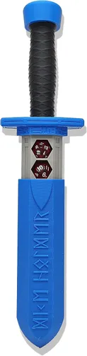 Miniatura 18 de MunnyGrubbers - Soporte para dados de daga de espada - (Juego de 7 dados D20 aleatorios incluidos) - Almacenamiento de dados poliédricos Mármol