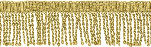 Miniatura 6 de Colección de adornos básicos de 2 pulgadas (2.0 in) con borde fino de lingote (estilo BFT2), oro antiguo #C4 (oro amarillo oscuro) para 5 yardas