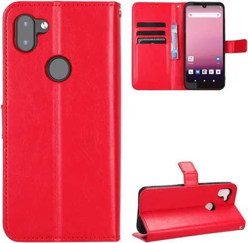 Miniatura 45 de Funda para Boost Mobile Celero 5G + Funda de piel con tapa para Boost Mobile Celero 5G Plus, color negro