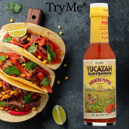 Miniatura 3 de Try Me Yucatan Sunshine - Salsa de pimienta habanero, botella de 5 onzas (paquete de 3)