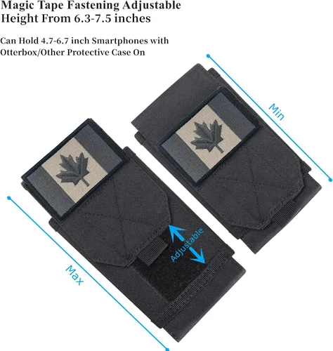 Miniatura 4 de Funda táctica negra para teléfono celular, resistente al agua, para iPhone 11, 12, 13 Pro Max, Samsung S22, S21, S20, FE, Note 20, 10, A13, A12