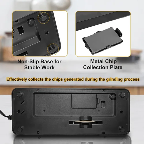 Miniatura 7 de Afilador de cuchillos eléctrico, 5 en 1, multifuncional, de 3 velocidades, variable, profesional, con pantalla LCD, para cuchillos rectos, dentados