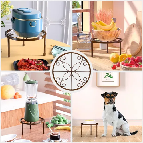 Miniatura 5 de Linpla Paquete de 5 soportes de metal decentes para plantas, soportes resistentes para macetas para múltiples plantas, estante de hierro