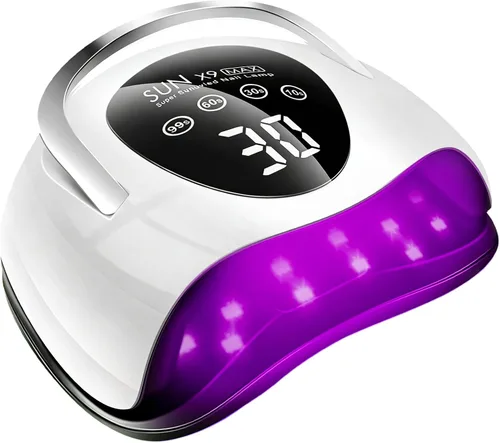 LadyMisty Lámpara de uñas LED UV de 268 W, luz UV mejorada 2026 para uñas de gel con 57 cuentas, secadora de uñas con 4 ajustes de temporizador y