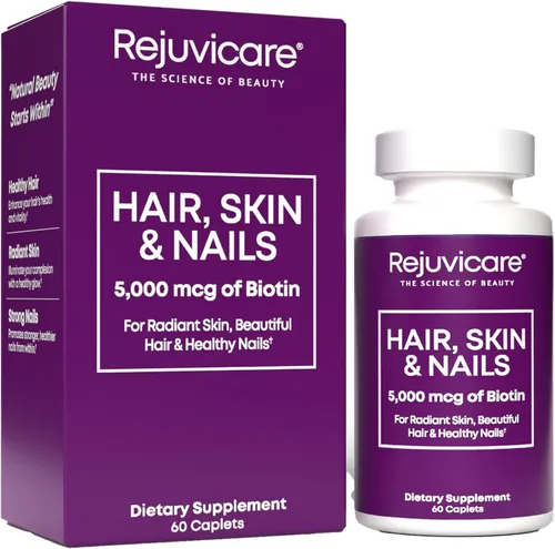 Piel y uñas, soporte para el crecimiento del cabello, piel y uñas saludables, biotina, vitaminas B1, B2, B3, B6 y B7 + B1, apoya un cabello