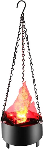 LiveGo Lámpara colgante de llama de fuego falsa 3D, llama parpadeante artificial, luz nocturna decorativa 3D, lámpara de mesa realista, luz de