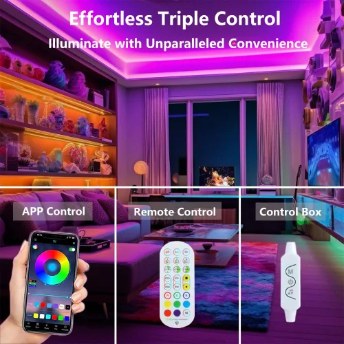 Miniatura 9 de WS2812b Kit de tira LED direccionable individualmente de 9.8 pies, 60 píxeles/m, luces LED inteligentes RGB IC tira de píxeles, controlador WS2812b