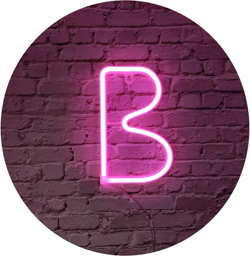 Miniatura 24 de Letrero de neón, letras de neón, letras del alfabeto de neón iluminadas, letras con luces LED, letras de marquesina iluminadas, batería, USB, rosa