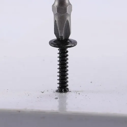 Miniatura 6 de Tornillos para chapa metálica #8 x 1/2" 250PCS Acero Inoxidable 410 Cabeza de Brida Tornillos Autorroscantes Rápidos Óxido Negro por SG TZH