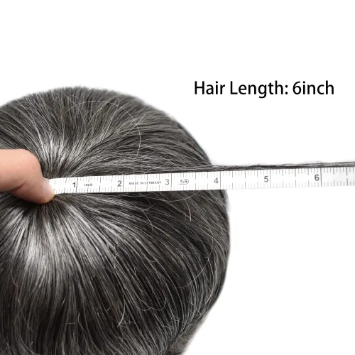 Miniatura 327 de Sistema de reemplazo de cabello de encaje francés para hombre, piezas de cabello de aspecto natural, encaje frontal, negro, marrón, rubio, gris