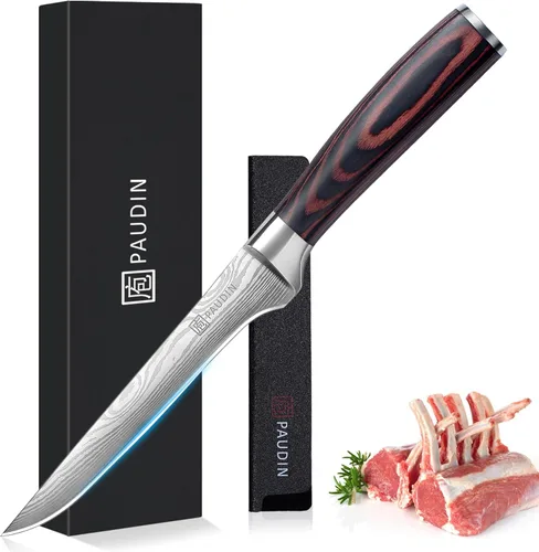 Miniatura 9 de Cuchillo de pan PAUDIN, cuchillo dentado de 10 pulgadas, cuchillo de pan alemán de acero inoxidable para pan casero, filo afilado como una navaja