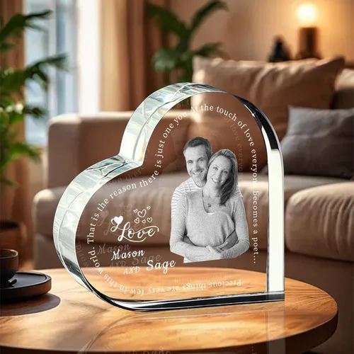 Miniatura 9 de Regalo de foto de cristal 3D personalizada – Imagen personalizada para día del padre, cumpleaños, aniversario – Recuerdo para papá, parejas