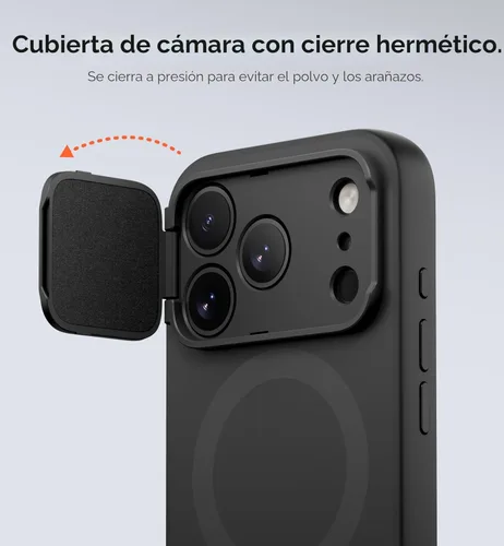 Miniatura 4 de SURITCH - Funda para iPhone 17 Pro Max con cubierta de control de cámara, cubierta para cámara y soporte ajustable, compatible con MagSafe, a prueba
