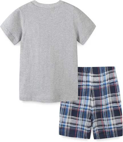 Miniatura 23 de Conjunto de camiseta de manga corta y pantalón corto de algodón para niño pequeño