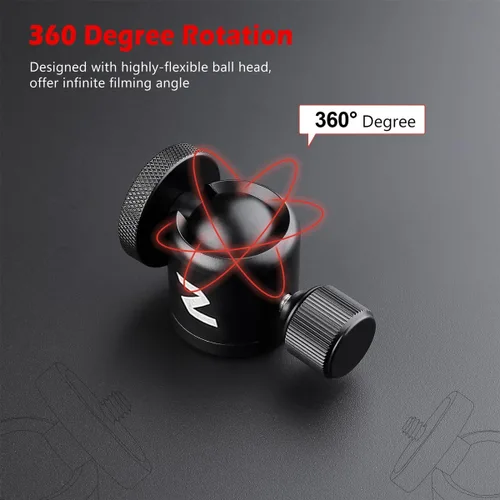 Miniatura 6 de Zeadio Kits de trípode de cámara flexible, con soporte de cabeza de bola de metal, se adapta a todos los teléfonos inteligentes iPhone y Android